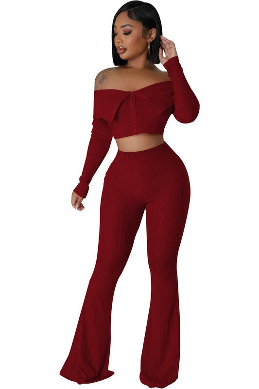WOMEN FASHION TWO PIECE PANTS SET - Faylinn & Co