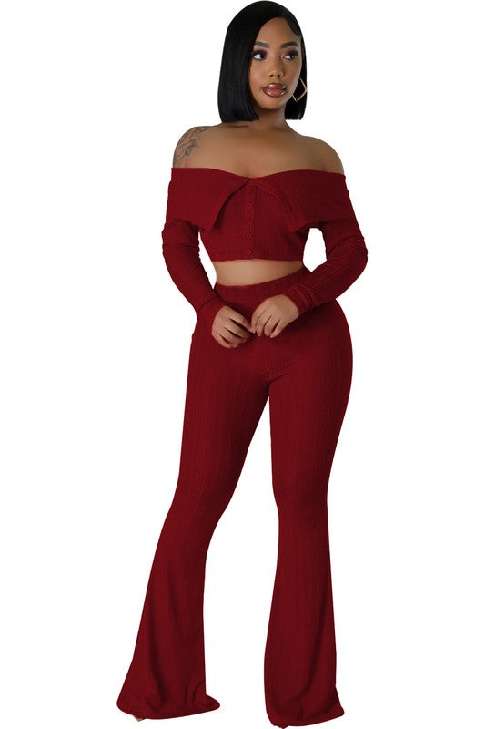 WOMEN FASHION TWO PIECE PANTS SET - Faylinn & Co