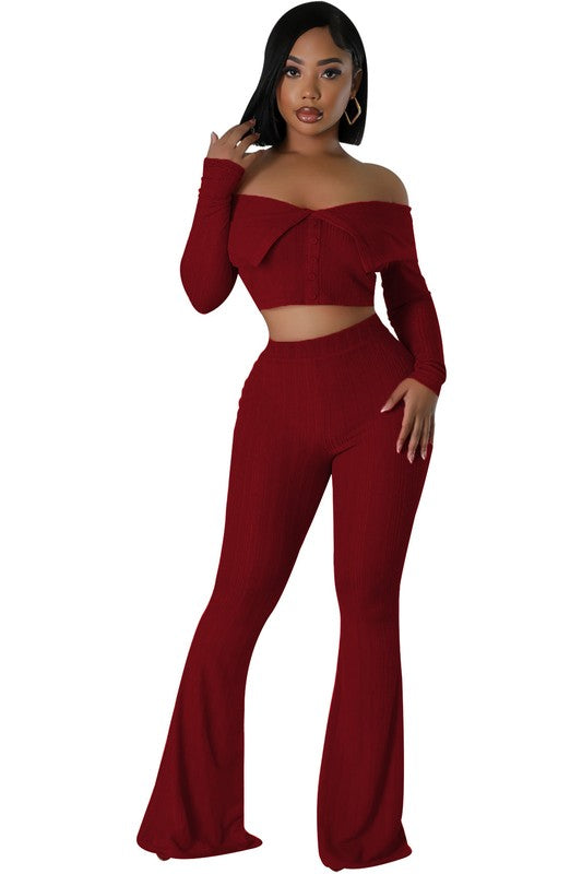 WOMEN FASHION TWO PIECE PANTS SET - Faylinn & Co