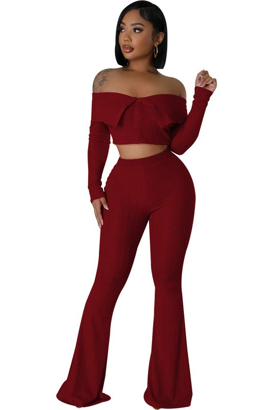 WOMEN FASHION TWO PIECE PANTS SET - Faylinn & Co