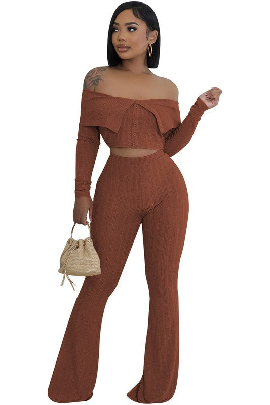 WOMEN FASHION TWO PIECE PANTS SET - Faylinn & Co
