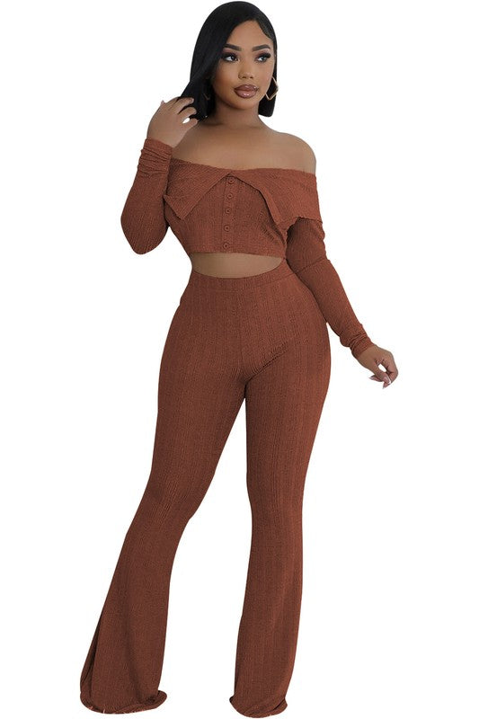WOMEN FASHION TWO PIECE PANTS SET - Faylinn & Co