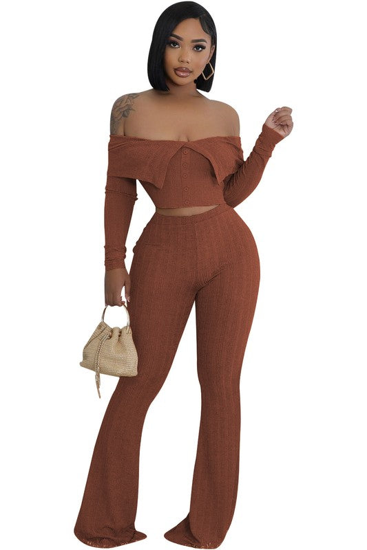 WOMEN FASHION TWO PIECE PANTS SET - Faylinn & Co