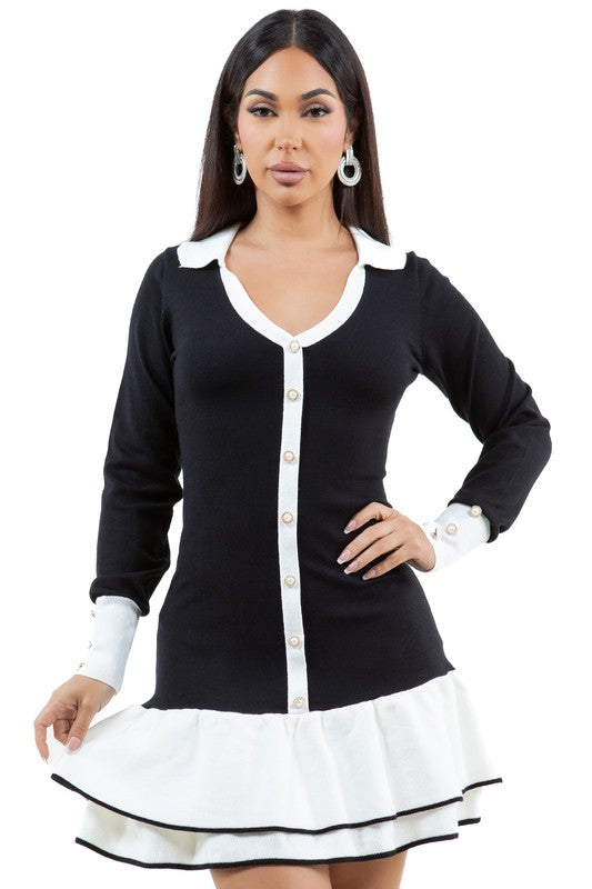 WOMEN FASHION SWEATER DRESS - Faylinn & Co