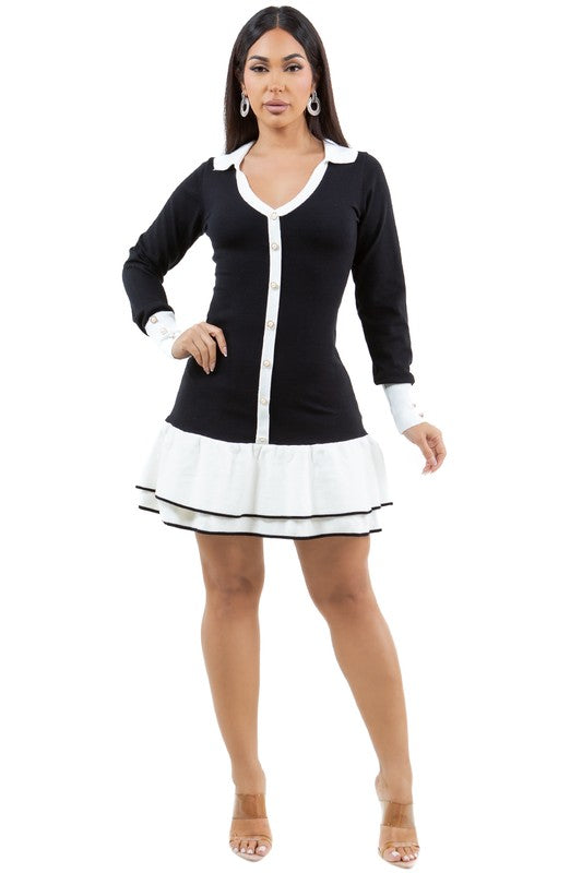 WOMEN FASHION SWEATER DRESS - Faylinn & Co