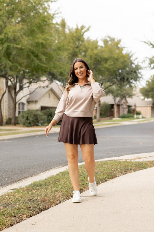 The Britt - Brown Skort - Faylinn & Co