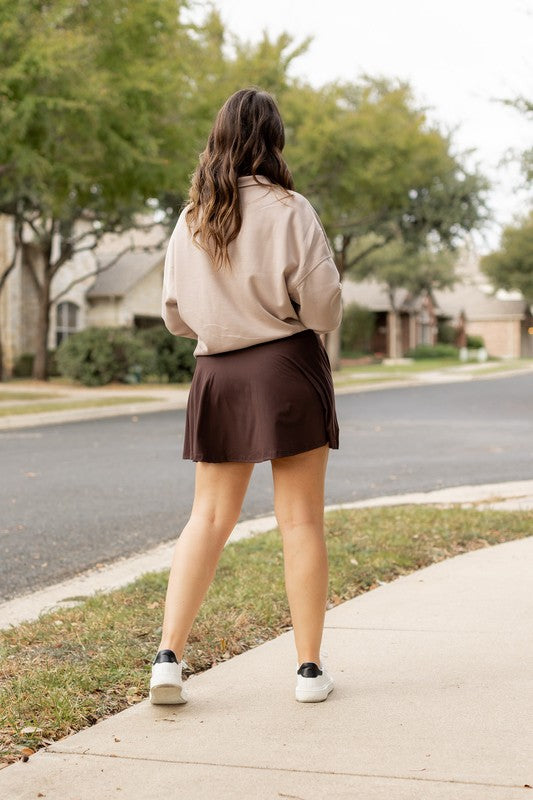The Britt - Brown Skort - Faylinn & Co