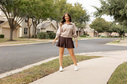 The Britt - Brown Skort - Faylinn & Co