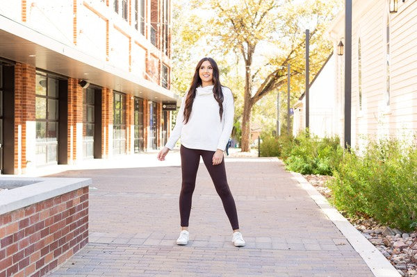 The Becca Brown Crossover Full Length Leggings - Faylinn & Co