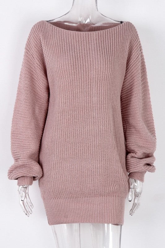 WOMEN FASHION SWEATER DRESS - Faylinn & Co