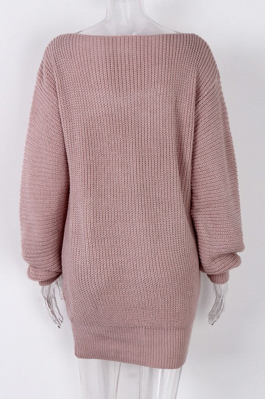 WOMEN FASHION SWEATER DRESS - Faylinn & Co