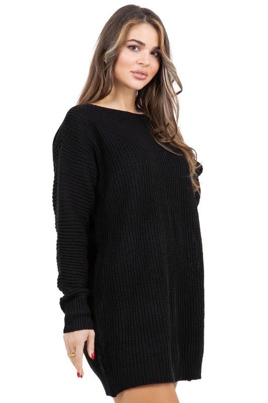 WOMEN FASHION SWEATER DRESS - Faylinn & Co