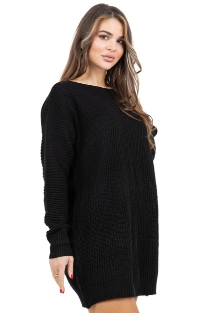 WOMEN FASHION SWEATER DRESS - Faylinn & Co