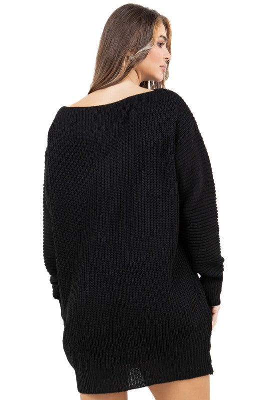 WOMEN FASHION SWEATER DRESS - Faylinn & Co