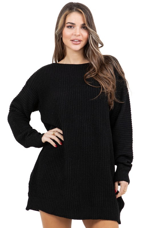 WOMEN FASHION SWEATER DRESS - Faylinn & Co