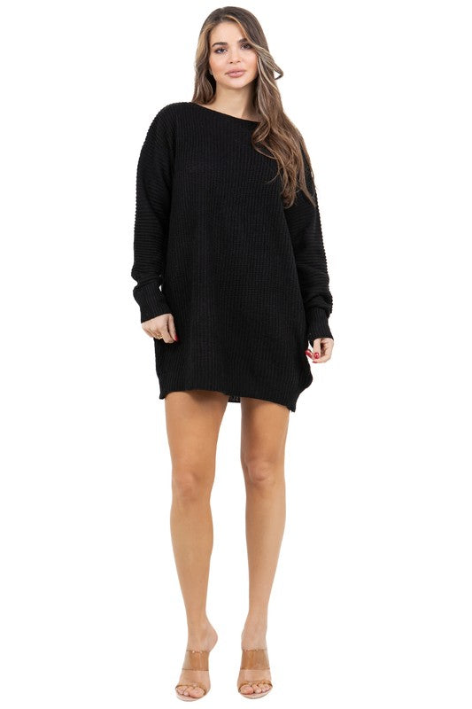 WOMEN FASHION SWEATER DRESS - Faylinn & Co