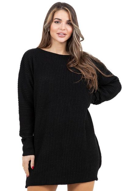 WOMEN FASHION SWEATER DRESS - Faylinn & Co