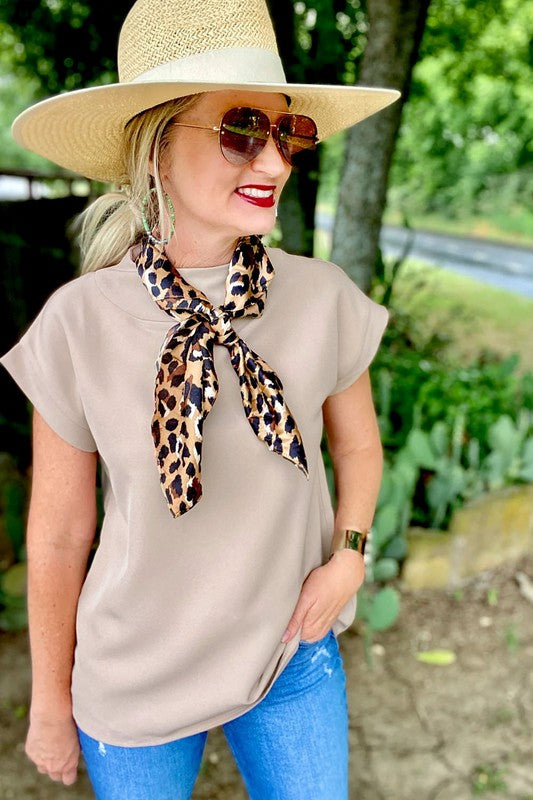 Women Plain Crew Neck Loose Fit Casual Top - Faylinn & Co