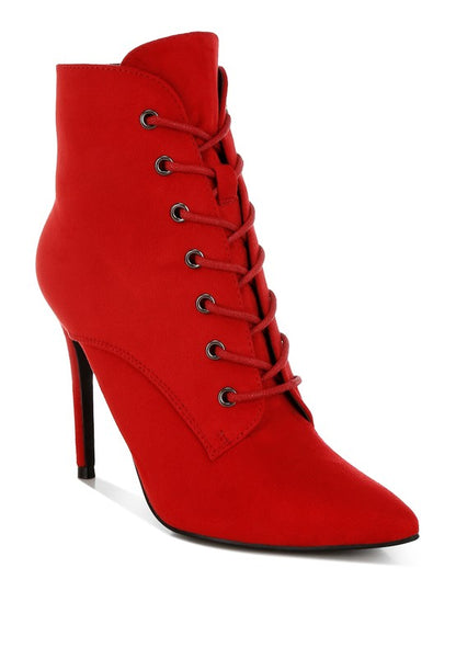 Agmati Lace Up Stiletto Boots - Faylinn & Co