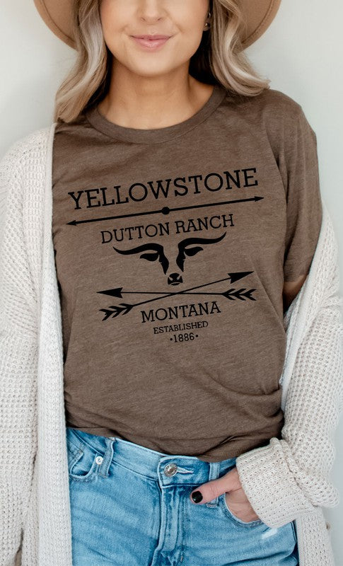 Yellowstone Dutton Ranch Montana Graphic Tee - Faylinn & Co