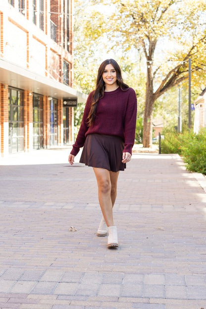 The Britt - Brown Skort - Faylinn & Co