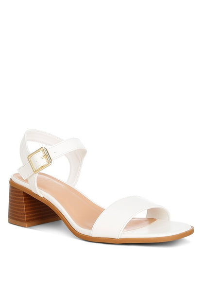 Varya Stacked Heel Sandals - Faylinn & Co