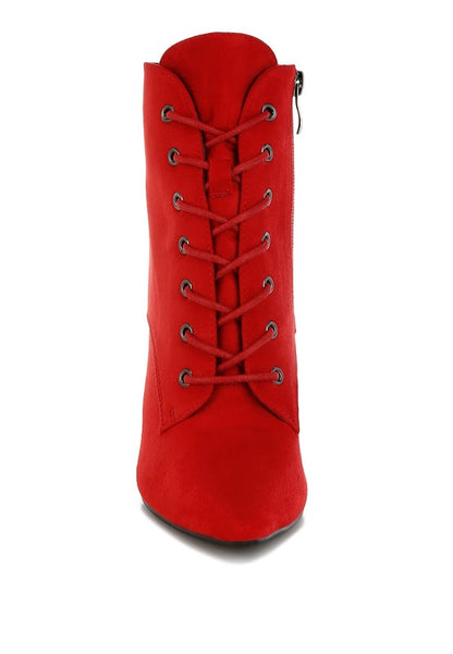 Agmati Lace Up Stiletto Boots - Faylinn & Co