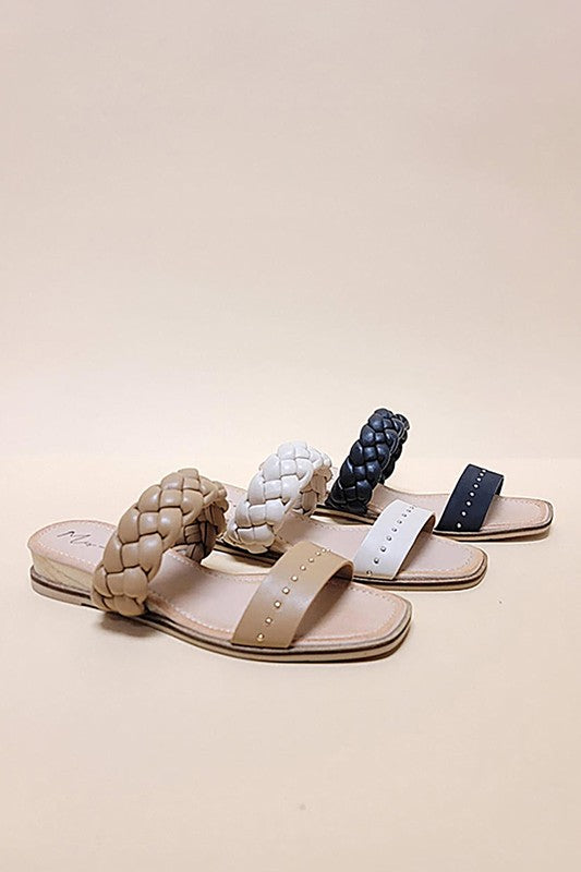 SILAS-SLIDE SANDALS - Faylinn & Co