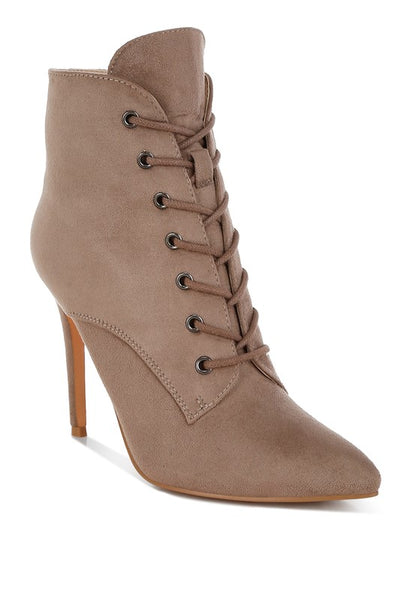 Agmati Lace Up Stiletto Boots - Faylinn & Co
