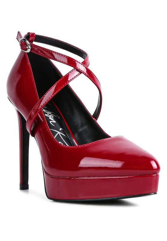 PIXIE DUST CROSS STRAPPED STILETTO SANDAL - Faylinn & Co