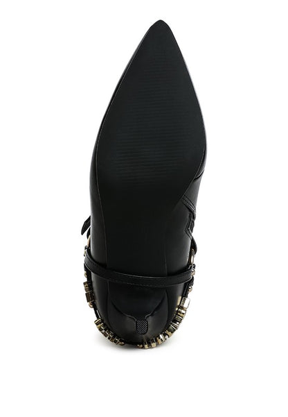 Nicene Harness Detail Stiletto Boots - Faylinn & Co