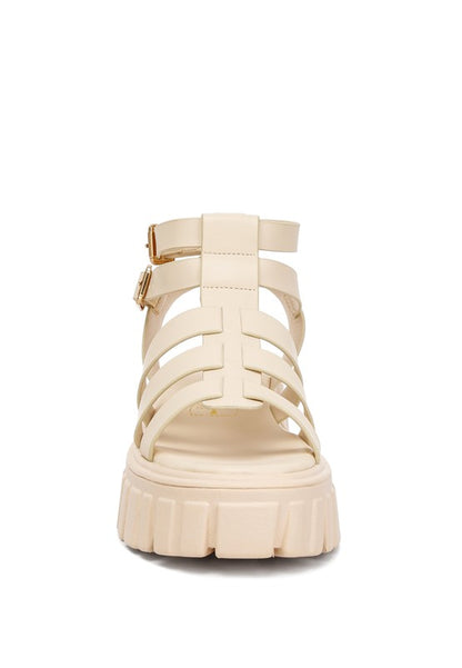Dewey Recycled Faux Leather Gladiators - Faylinn & Co