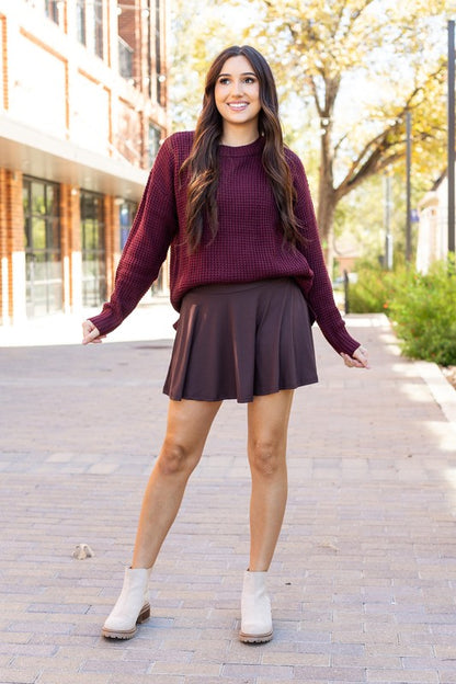 The Britt - Brown Skort - Faylinn & Co