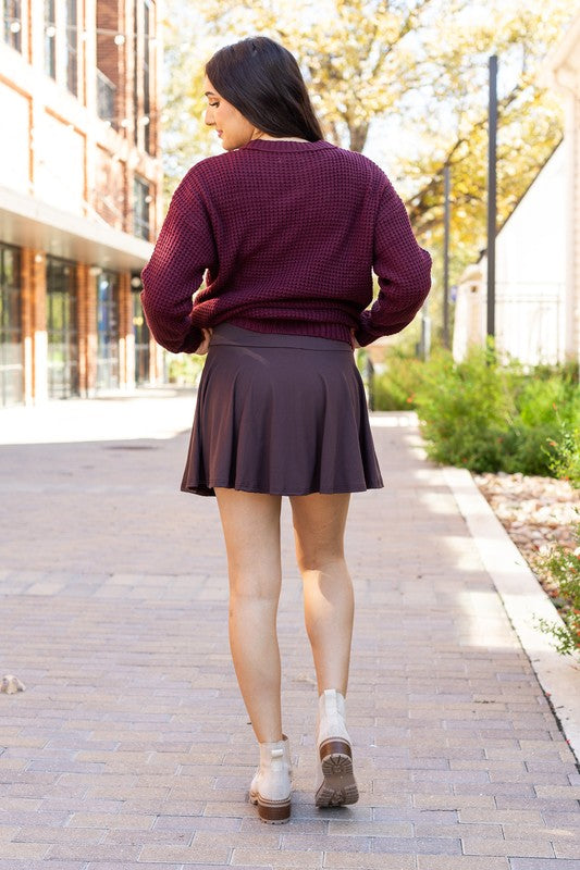 The Britt - Brown Skort - Faylinn & Co