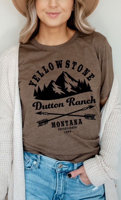 Yellowstone Dutton Ranch Montana PLUS Graphic Tee - Faylinn & Co