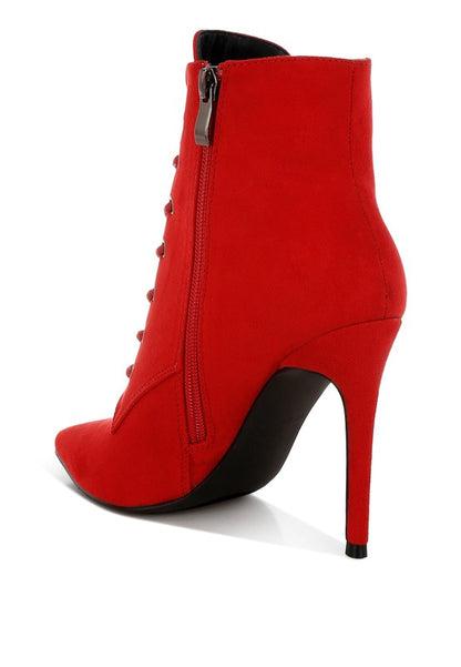 Agmati Lace Up Stiletto Boots - Faylinn & Co