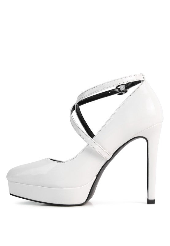 PIXIE DUST CROSS STRAPPED STILETTO SANDAL - Faylinn & Co