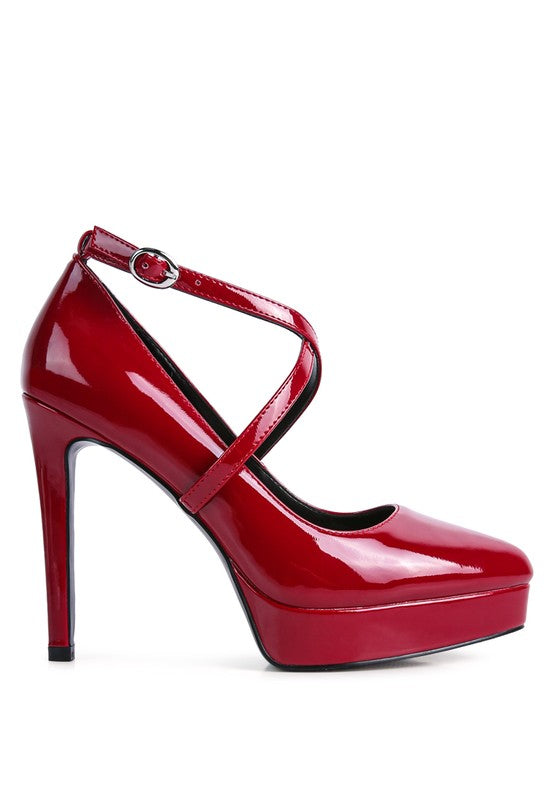 PIXIE DUST CROSS STRAPPED STILETTO SANDAL - Faylinn & Co