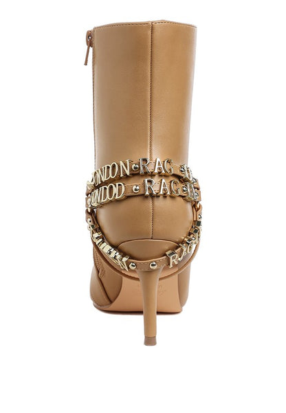 Nicene Harness Detail Stiletto Boots - Faylinn & Co