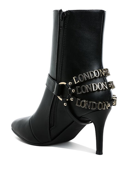 Nicene Harness Detail Stiletto Boots - Faylinn & Co
