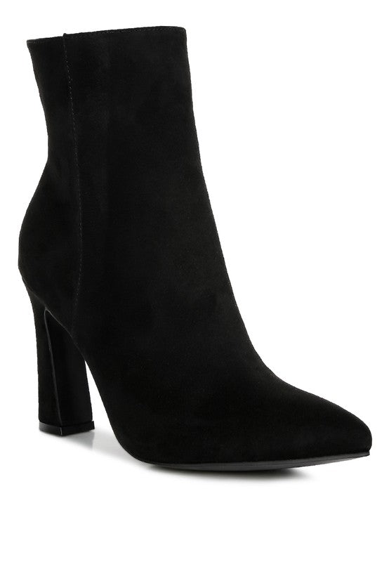 Clubdate Block Heeled Ankle Boots - Faylinn & Co
