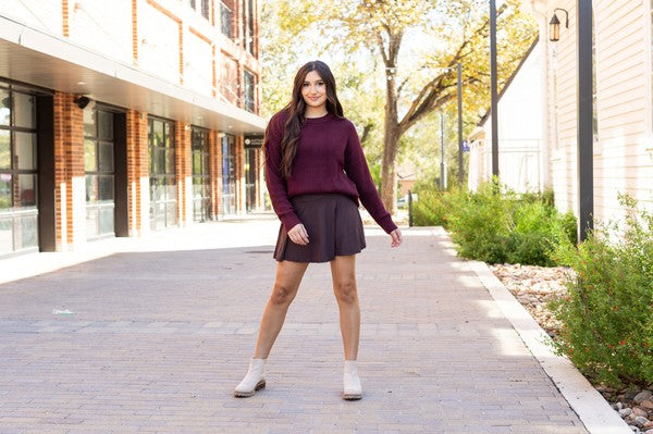 The Britt - Brown Skort - Faylinn & Co