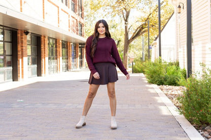 The Britt - Brown Skort - Faylinn & Co