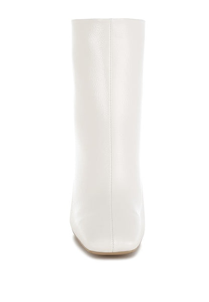 Kostaka Patent Square Toe Ankle Boots - Faylinn & Co