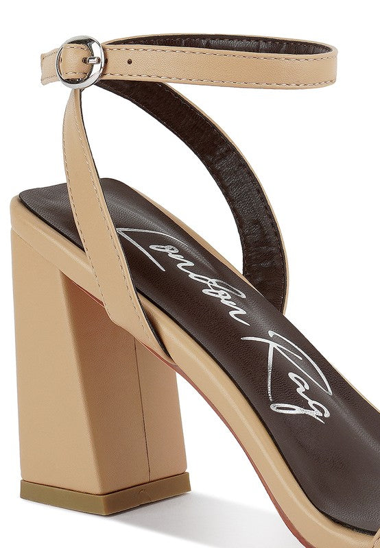 Block Heel Ankle Strap Sandals - Faylinn & Co