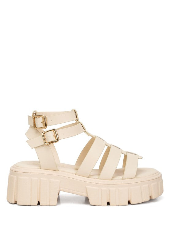 Dewey Recycled Faux Leather Gladiators - Faylinn & Co