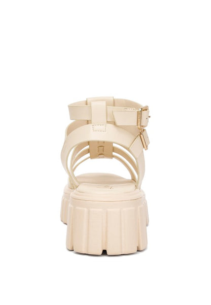 Dewey Recycled Faux Leather Gladiators - Faylinn & Co