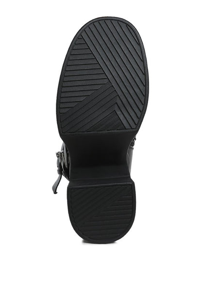 Syrah Chunky Biker Boots - Faylinn & Co