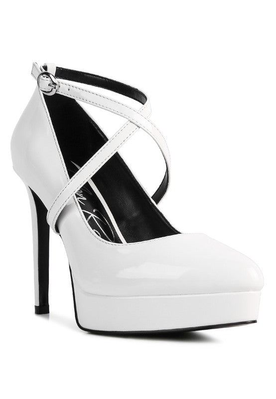 PIXIE DUST CROSS STRAPPED STILETTO SANDAL - Faylinn & Co
