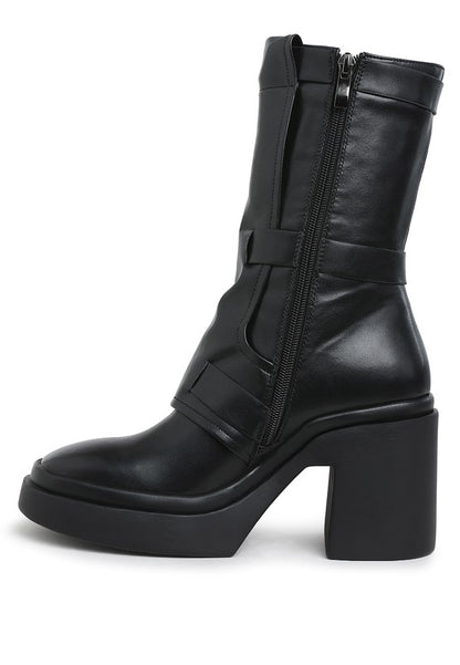 Syrah Chunky Biker Boots - Faylinn & Co